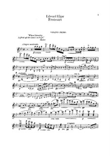 Froissart, Op.19: violino parte I by Edward Elgar