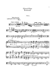 Froissart, Op.19: parte viola by Edward Elgar