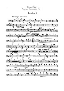 March No.1: parte de trombones e tubas by Edward Elgar