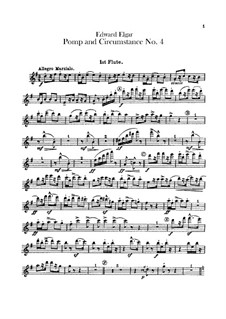 March No.4: parte de flautas by Edward Elgar