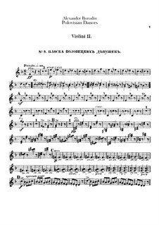 Polovtsian Dances: violino parte II by Alexander Borodin
