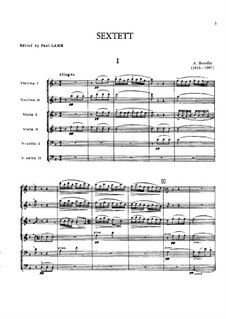 String Sextet in D Minor: partitura completa by Alexander Borodin