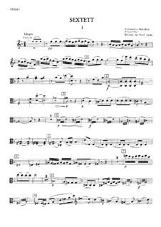 String Sextet in D Minor: viola parte I by Alexander Borodin