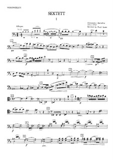 String Sextet in D Minor: violoncelo parte I by Alexander Borodin