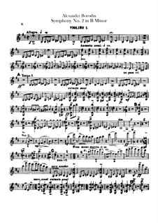 Symphony No.2 in B Minor: violino parte I by Alexander Borodin