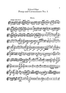 March No.4: parte de oboes by Edward Elgar