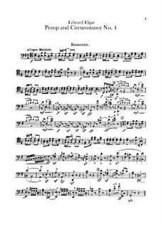 March No.4: parte fagotes by Edward Elgar