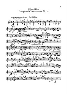 March No.4: parte violinos by Edward Elgar