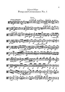 March No.4: parte violas by Edward Elgar