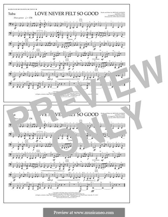 Love Never Felt So Good (arr. Tom Wallace): Tuba, partes by Michael Jackson
