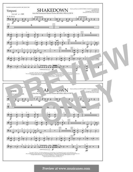 Shakedown (from Beverly Hills Cop II): Peça para Timpano by Harold Faltermeyer, Keith Forsey