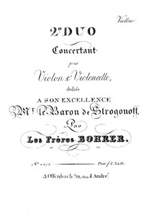 Two Concert Duos for Violin and Cello: Duo No.2 – violin part by Antoine Bohrer