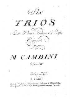 Six String Trios, Op.15: Six String Trios by Giuseppe Maria Cambini