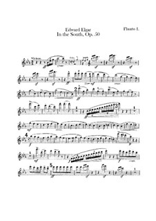 In the South (Alassio). Concert Overture, Op.50: parte de flautas by Edward Elgar