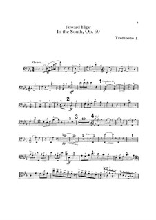 In the South (Alassio). Concert Overture, Op.50: parte de trombones e tubas by Edward Elgar
