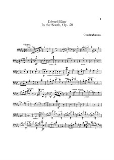 In the South (Alassio). Concert Overture, Op.50: Parte contrabaixo by Edward Elgar
