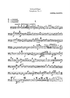 Symphony No.1 in A Flat Major, Op.55: contrafagote e piano by Edward Elgar