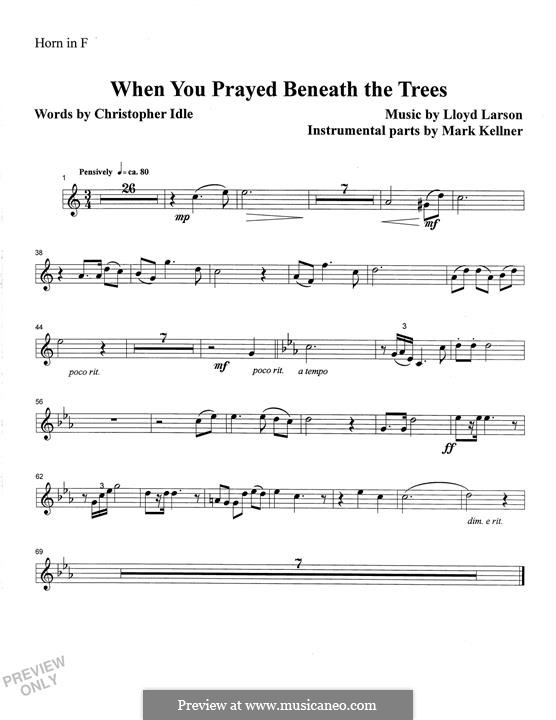 When You Prayed Beneath The Trees Lyrics When You Prayed Beneath the Trees por L. Larson - Partituras on músicaNeo