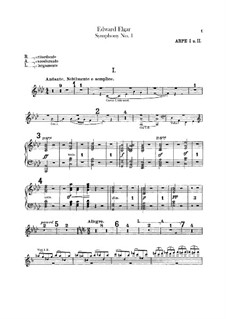 Symphony No.1 in A Flat Major, Op.55: parte Arpas by Edward Elgar