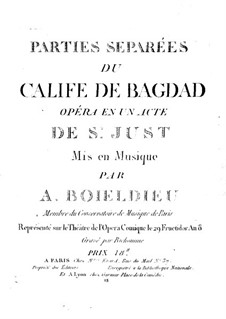 Le calife de Bagdad: violino parte II by Adrien Boieldieu