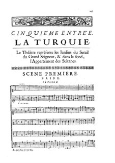 L'Europe galante: Act V 'La Turquie' by André Campra