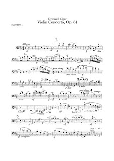 Concerto for Violin and Orchestra, Op.61: parte fagotes by Edward Elgar