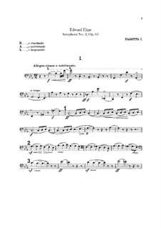 Symphony No.2 in E Flat Major, Op.63: parte fagotes by Edward Elgar