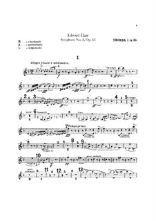 Symphony No.2 in E Flat Major, Op.63: parte trompetas by Edward Elgar