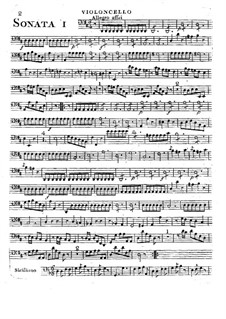 Six Trio Sonatas for Strings, Op.2: parte violoncelo by Joseph Gehot