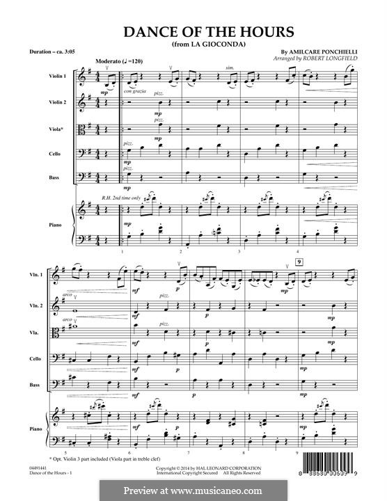 Dance of the Hours: partitura completa by Amilcare Ponchielli