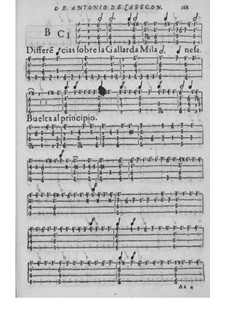 Obras de música para tecla, arpa y vihuela: Movement VII by Antonio de Cabezón