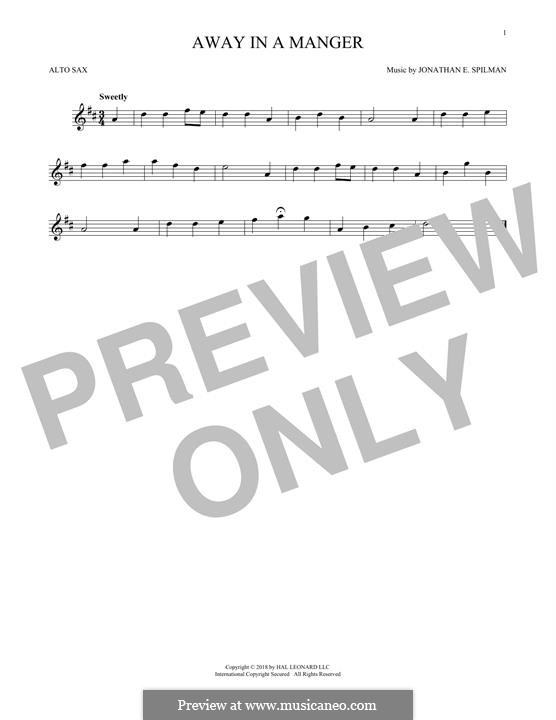 Away in a Manger: para Saxofone Alto by Jonathan Edwards Spilman
