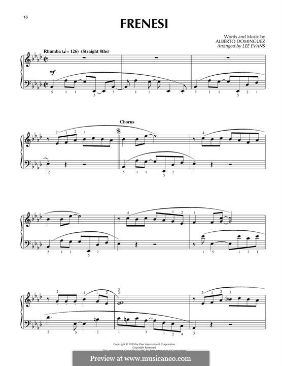 Frenesi: Para Piano by Alberto Dominguez