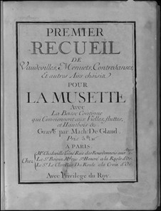 Eight Collections of Suites for Bagpipe and Basso Continuo: No.1-2 by Nicolas Chédeville