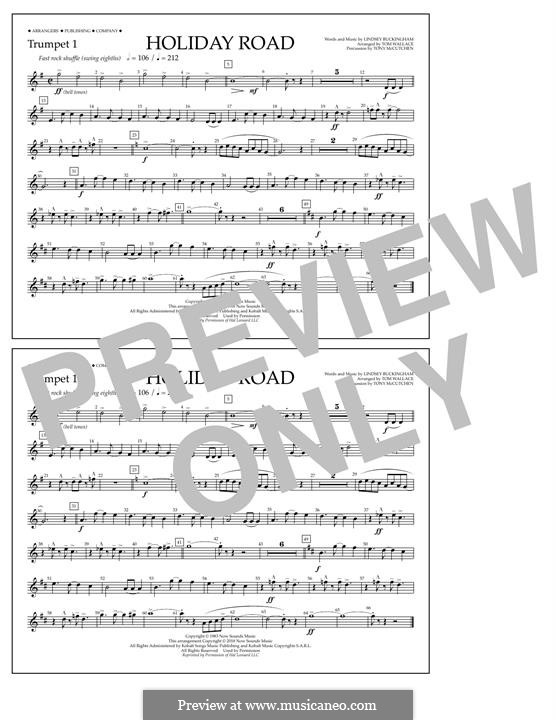 Holiday Road (from National Lampoon's Vacation) arr. Tom Wallace: Trumpet 1 part by Lindsey Buckingham