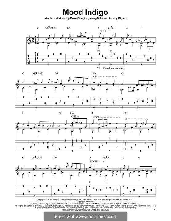 Mood Indigo: Para Guitarra by Irving Mills, Albany Bigard, Duke Ellington