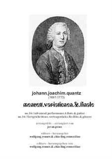 Minuet and Variations: para flauta e guitarra by Johann Joachim Quantz