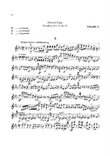 Symphony No.2 in E Flat Major, Op.63: violino parte II by Edward Elgar