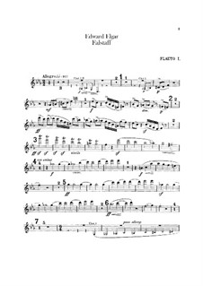 Falstaff. Symphonic Study, Op.68: parte de flautas by Edward Elgar