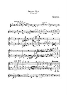 Falstaff. Symphonic Study, Op.68: violino parte I by Edward Elgar