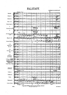 Falstaff. Symphonic Study, Op.68: Partitura completa by Edward Elgar