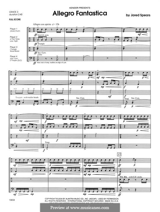 Allegro Fantastica: partitura completa by Jared Spears