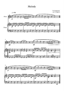 No.1 Melodie (Melody): para oboe e piano by Robert Schumann