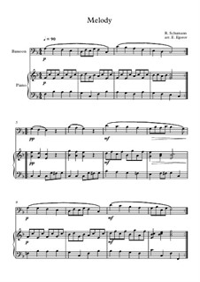 No.1 Melodie (Melody): para fagote e piano by Robert Schumann