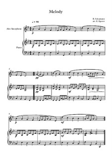No.1 Melodie (Melody): para alto saxofone e piano by Robert Schumann