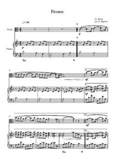 Pavane, Op.50: para viola e piano by Gabriel Fauré