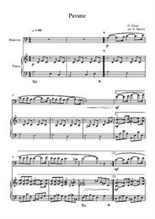 Pavane, Op.50: para fagote e piano by Gabriel Fauré