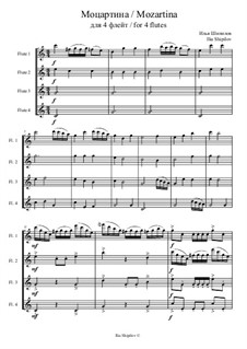 Mozartina for quartet of flutes: Mozartina for quartet of flutes by Ilia Shipilov