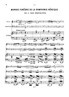 Movement II: para trio de pianos by Ludwig van Beethoven