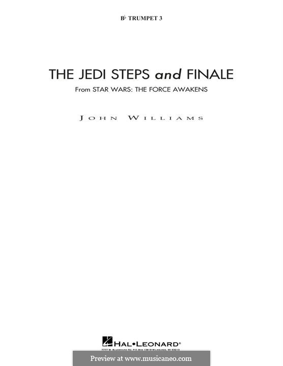 The Jedi Steps and Finale (from Star Wars: The Force Awakens): Bb Trumpet 3 (sub. C Tpt. 3) part by John Williams